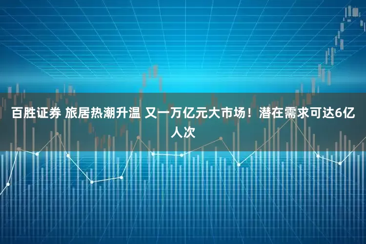 百胜证券 旅居热潮升温 又一万亿元大市场！潜在需求可达6亿人次